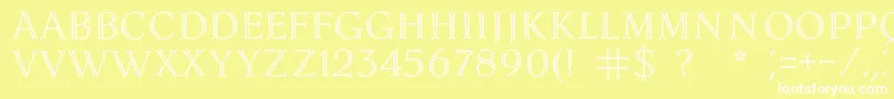 Lidiac Font – White Fonts on Yellow Background