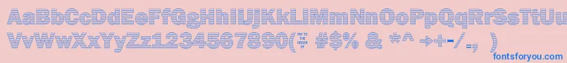 Secure25a Font – Blue Fonts on Pink Background