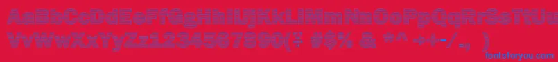 Secure25a Font – Blue Fonts on Red Background