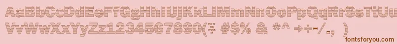 Secure25a Font – Brown Fonts on Pink Background