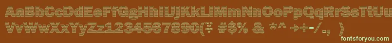 Secure25a Font – Green Fonts on Brown Background