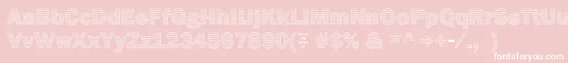 Secure25a Font – White Fonts on Pink Background