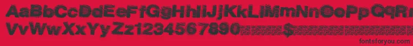 Dustysalmon Font – Black Fonts on Red Background