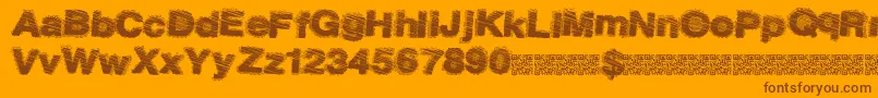 Dustysalmon Font – Brown Fonts on Orange Background