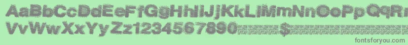 Dustysalmon Font – Gray Fonts on Green Background