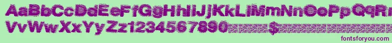 Dustysalmon Font – Purple Fonts on Green Background