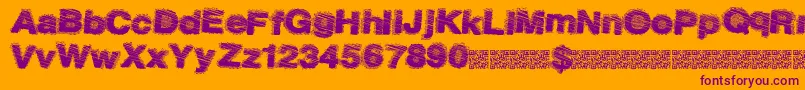 Dustysalmon Font – Purple Fonts on Orange Background