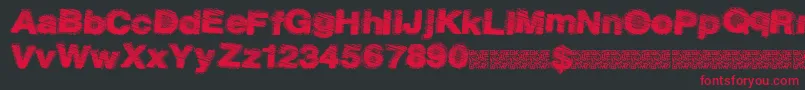 Dustysalmon Font – Red Fonts on Black Background