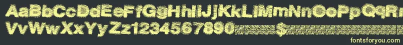 Dustysalmon Font – Yellow Fonts on Black Background