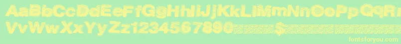 Dustysalmon Font – Yellow Fonts on Green Background