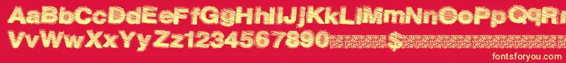 Dustysalmon Font – Yellow Fonts on Red Background