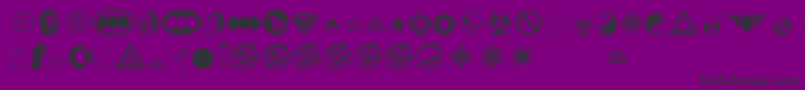 Fonte DevilInside – fontes pretas em um fundo violeta