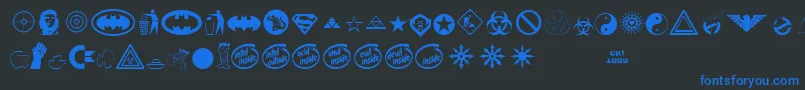 fuente DevilInside – Fuentes Azules Sobre Fondo Negro