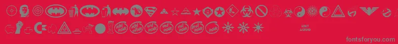 DevilInside Font – Gray Fonts on Red Background