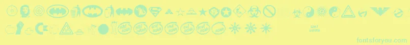 DevilInside Font – Green Fonts on Yellow Background