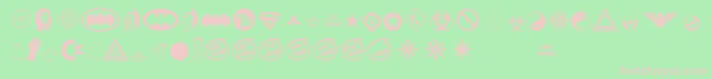 DevilInside-Schriftart – Rosa Schriften auf grünem Hintergrund