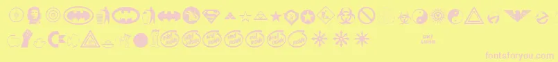 fuente DevilInside – Fuentes Rosadas Sobre Fondo Amarillo