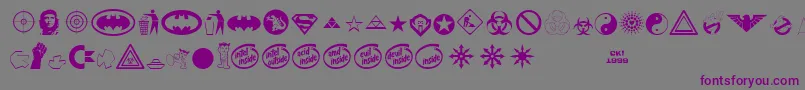 Шрифт DevilInside – фиолетовые шрифты на сером фоне