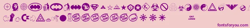 fuente DevilInside – Fuentes Moradas Sobre Fondo Rosa
