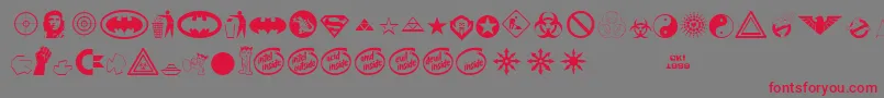 DevilInside Font – Red Fonts on Gray Background