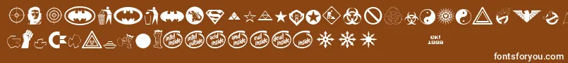 DevilInside Font – White Fonts on Brown Background