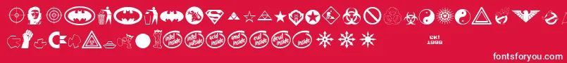 DevilInside Font – White Fonts on Red Background