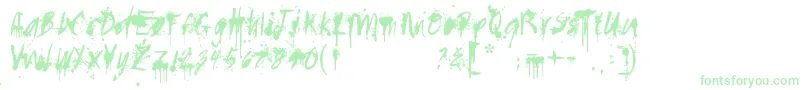 Paintedmessy-Schriftart – Grüne Schriften