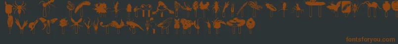 Junglefood Font – Brown Fonts on Black Background