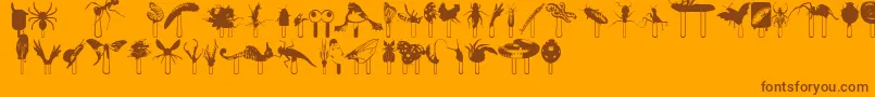 Junglefood-fontti – ruskeat fontit oranssilla taustalla