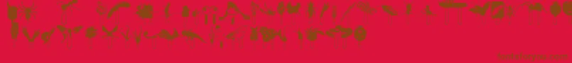 Junglefood Font – Brown Fonts on Red Background
