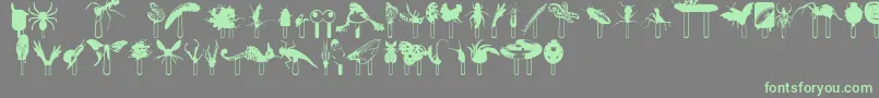 Fonte Junglefood – fontes verdes em um fundo cinza