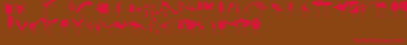 Junglefood Font – Red Fonts on Brown Background