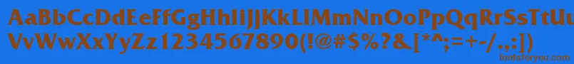 FrizquaitcteeBold Font – Brown Fonts on Blue Background