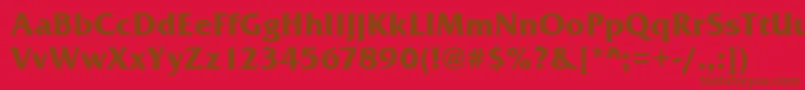 FrizquaitcteeBold Font – Brown Fonts on Red Background