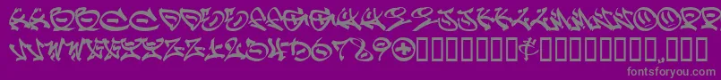 Graff ffy-Schriftart – Graue Schriften auf violettem Hintergrund