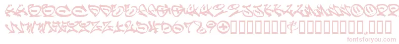 Graff ffy-Schriftart – Rosa Schriften auf weißem Hintergrund