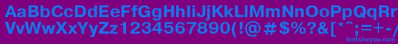 Pragmab Font – Blue Fonts on Purple Background