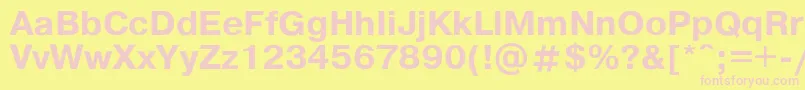 Pragmab Font – Pink Fonts on Yellow Background
