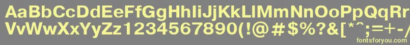 Pragmab Font – Yellow Fonts on Gray Background