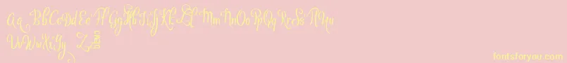 VytorlaMixDemo Font – Yellow Fonts on Pink Background