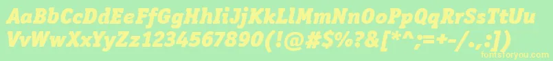 Подробнее о шрифте OfficinaSerItcBlackItalic Шрифт OfficinaSerItcBlackItalic – жёлтые шрифты на зелёном фоне