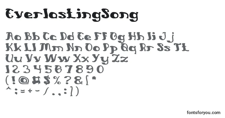 A fonte EverlastingSong (74161) – alfabeto, números, caracteres especiais