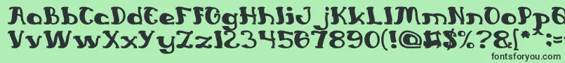 フォントEverlastingSong – 緑の背景に黒い文字