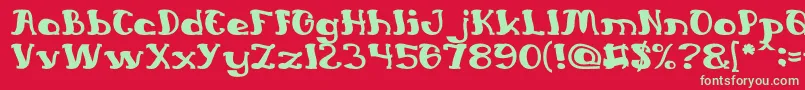 EverlastingSong Font – Green Fonts on Red Background