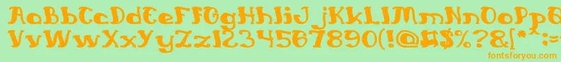 EverlastingSong Font – Orange Fonts on Green Background