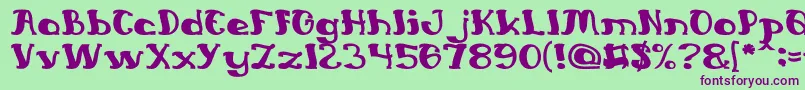 EverlastingSong Font – Purple Fonts on Green Background