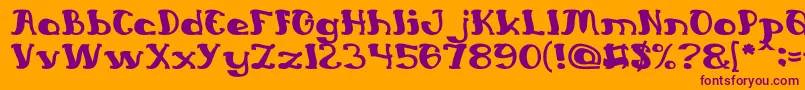 EverlastingSong Font – Purple Fonts on Orange Background