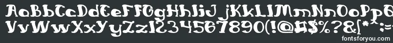 EverlastingSong-fontti – valkoiset fontit mustalla taustalla