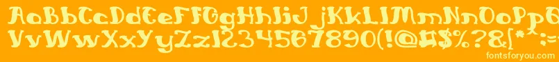 EverlastingSong Font – Yellow Fonts on Orange Background