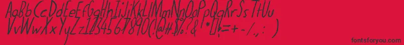 Thedogatemyhomeworkital Font – Black Fonts on Red Background